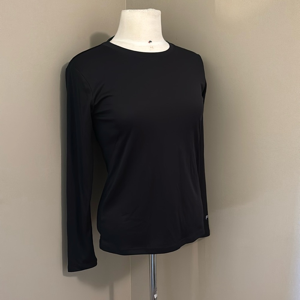 Fila Long Sleeved Athletic Top Black Size Medium
